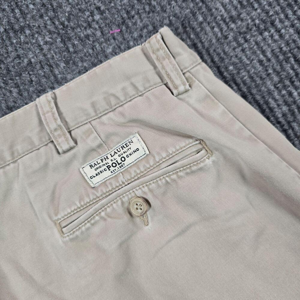 Polo Ralph Lauren Chino Shorts Mens 35 Beige Cotton Prospect Short Classic Fit